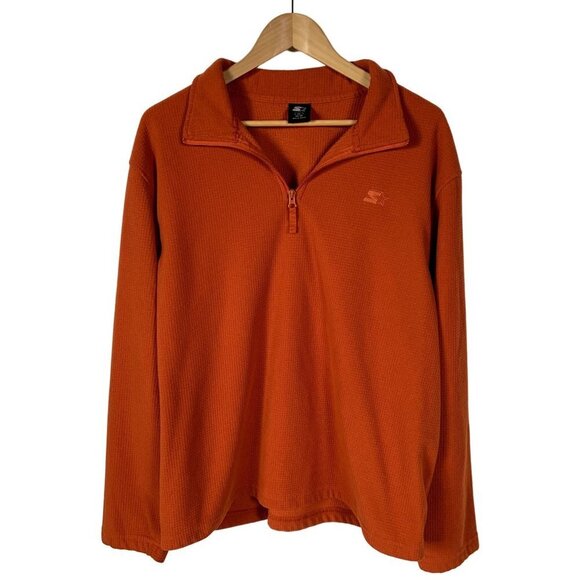 Starter Orange 1/4 Zip Fleece Size XL - Picture 1 of 5